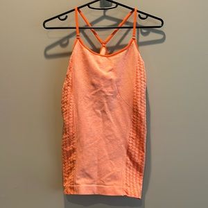 NWOT, Nux, women’s athletic tank, built-in shelf bra, textured side detail